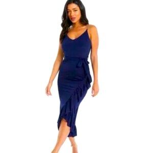 Elegant Navy Midi Dress